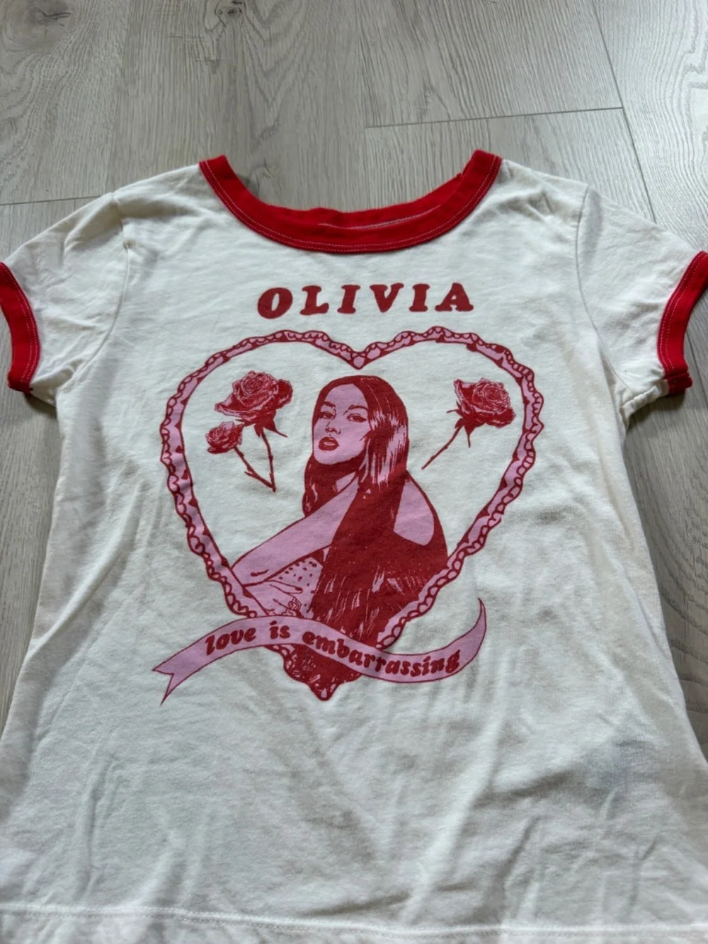 Olivia Rodrigo Fitted Ribbed Ringer Graphic T-Shirt for Girls Sz. L 10-12